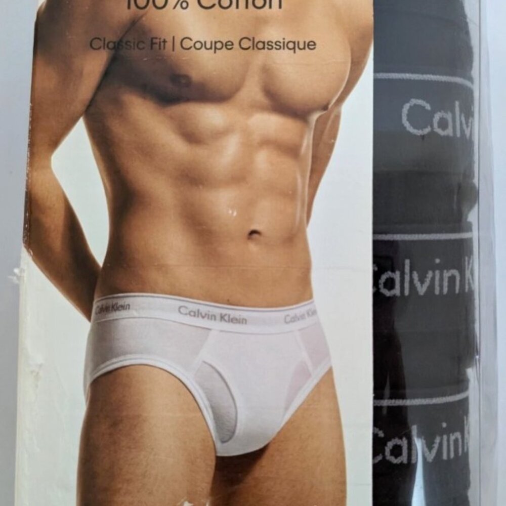 Calvin Klein Mens Classic Fit Cotton Briefs 6 Pack Black Size XXL 2XL